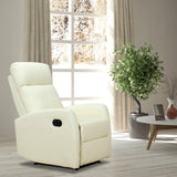 easycomfort easycomfort poltrona relax reclinabile 165 con poggiapiedi regolabile ergonomica in pelle pu 65 92 100cm crema ean 8055776911489