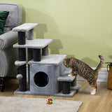 easycomfort easycomfort scaletta per cani con gradino rimovibile pallina e area interna in truciolato 60x40x66 cm grigio