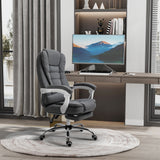 easycomfort easycomfort sedia da ufficio reclinabile con poggiapiedi retrattile e schienale alto in tessuto grigio