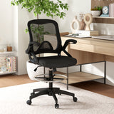 easycomfort easycomfort sedia da ufficio traspirante ad altezza regolabile con braccioli ribaltabili 64x60x106 126 cm nera