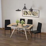 easycomfort easycomfort set 4 sedie imbottite per soggiorno o sala da pranzo sedie da cucina moderne in metallo e tessuto nero