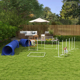 easycomfort easycomfort set agility dog 7 pezzi con fischietto e borsa da trasporto in plastica e abs 89x69x99 cm bianco arancione blu