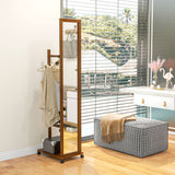 easycomfort easycomfort specchio da camera e ingresso con ripiano inferiore e binario in legno e vetro 35 5x49 5x167 8 cm