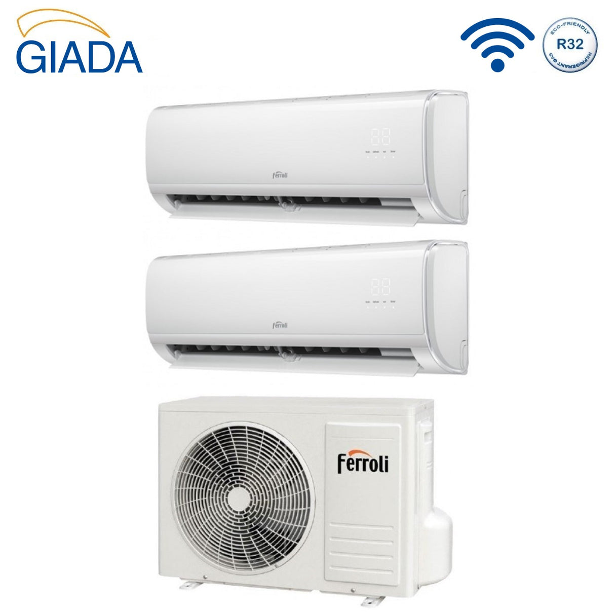 ferroli climatizzatore condizionatore dual split inverter ferroli giada m 1200012000 btu con 21 3 wi fi integrato alexa e google home 1212 novita