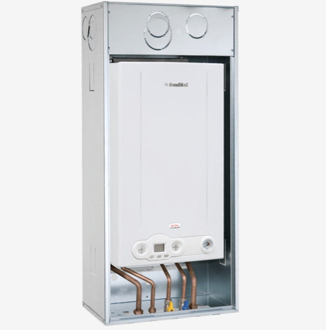 fondital caldaia fondital ischia in kc 28 kw a condensazione completa di kit scarico fumi low nox metano erp