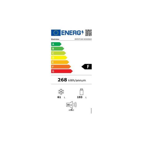 frigorifero combinato electrolux ent6tf18s 192 lt twintech dynamicair classe f 34382