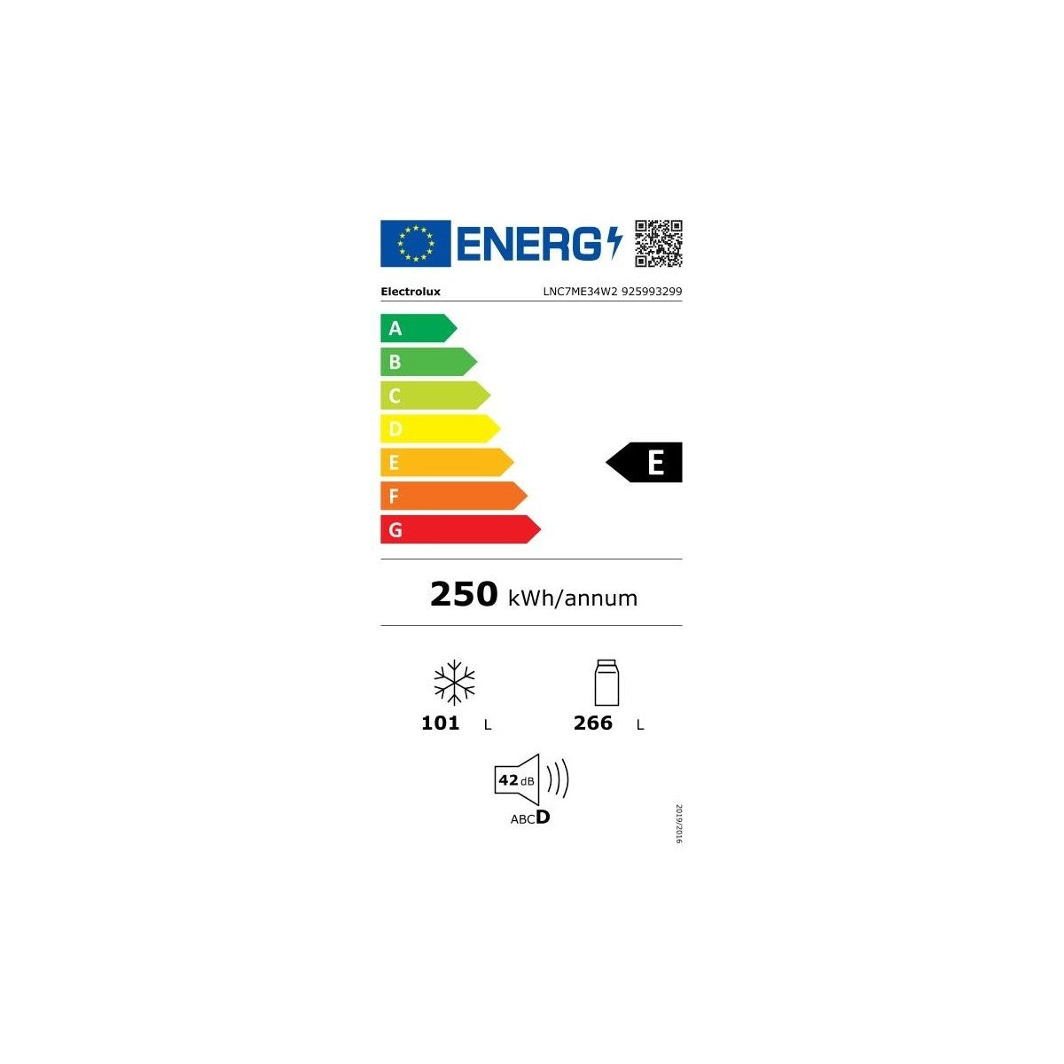 frigorifero combinato electrolux lnc7me34w2 266 lt customflex twintech classe e