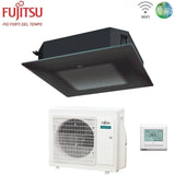 fujitsu condizionatore a cassetta fujitsu kr circular flow black 24000 btu auxg24krlb r 32 wi fi optional con griglia e filocomando
