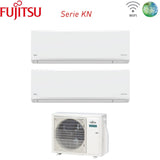 fujitsu condizionatore fujitsu dual split inverter kn airstage 79 con aoeg18kbca2 r 32 wi fi integrato