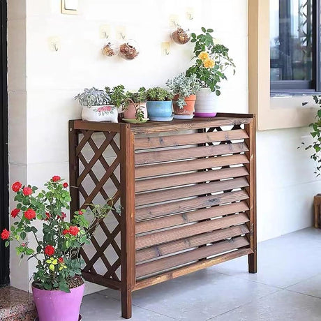 hercules area occasioni 2243 copertura copri unita esterna condizionatore in legno wood 103x52x90 per condizionatori dualtrial e 1800024000 btu