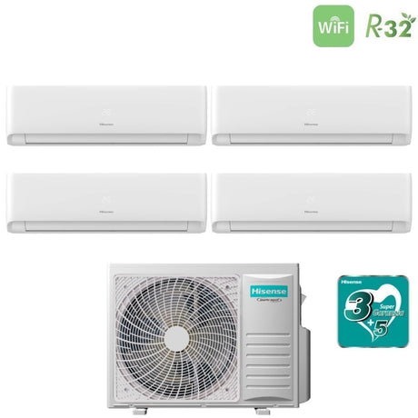 hisense climatizzatore condizionatore hisense quadri split inverter serie ecosense 9999 con 4amw81u4rjc r 32 wi fi integrato 9000900090009000