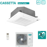hisense condizionatore a cassetta hisense turbo 42000 btu r 32 wi fi optional con telecomando e pannello incluso