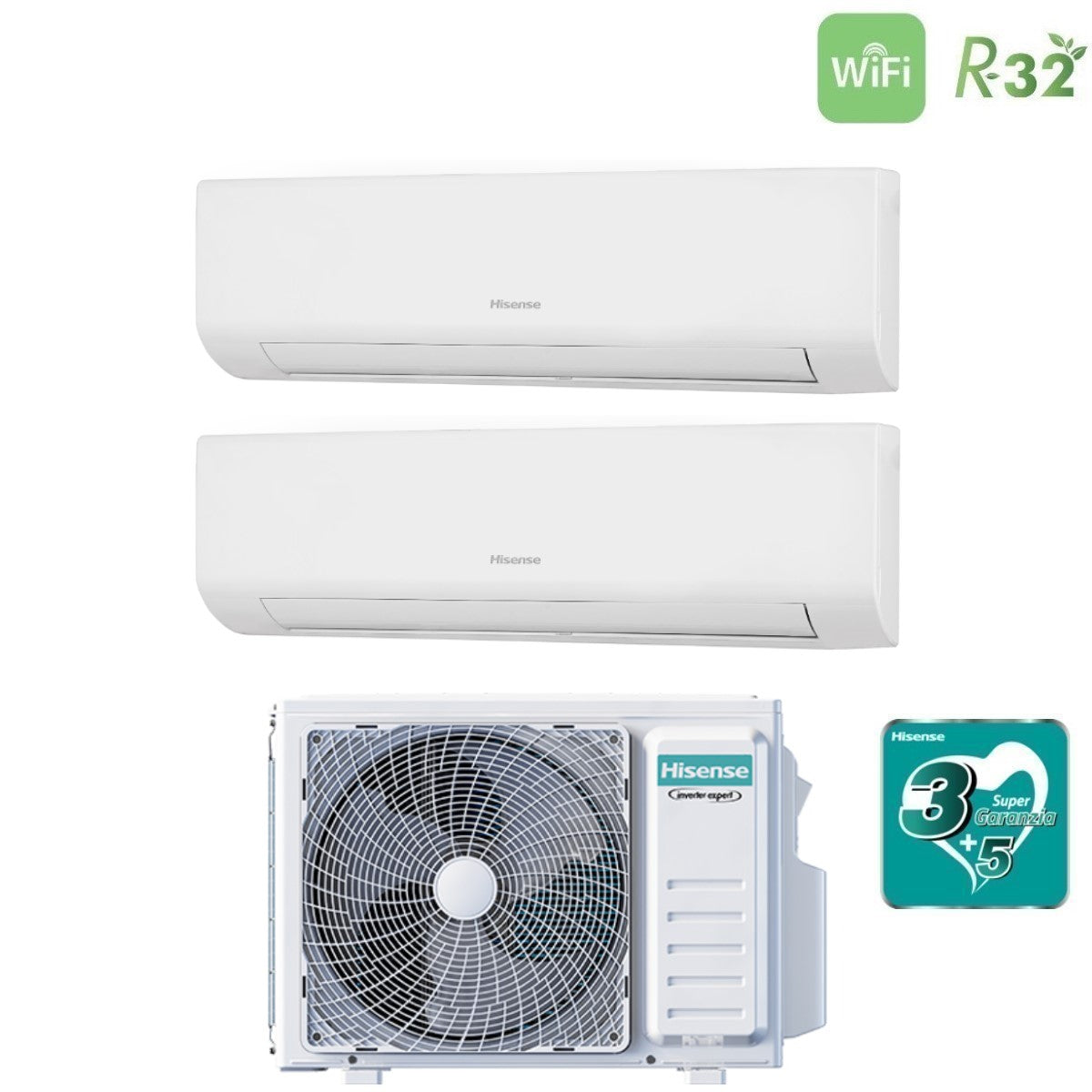 hisense condizionatore dual split hisense energy ultra 77 con 2amw42u4rgc r 32 wi fi integrato