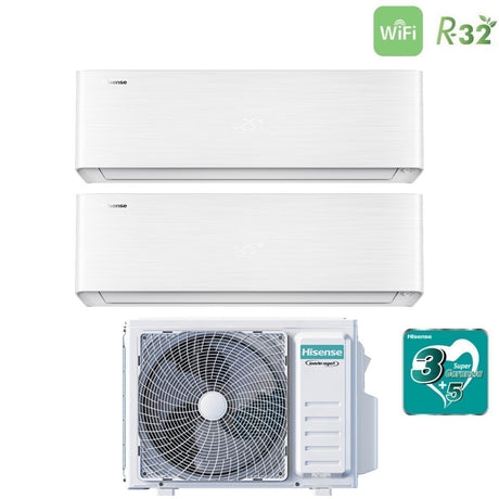 hisense condizionatore hisense dual split inverter serie energy pro x 1218 con 3amw62u4rjc r 32 wi fi integrato