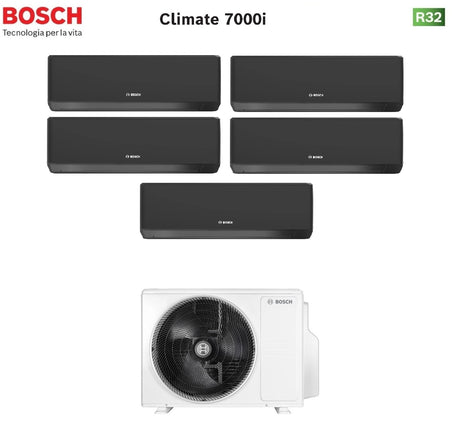 junkers bosch condizionatore penta split bosch climate 7000i black 99121212 con 5000m 1255 e r 32 wi fi integrato
