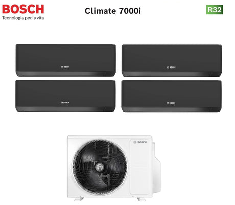 junkers bosch condizionatore quadri split bosch climate 7000i black 99918 con 5000m 1054 e r 32 wi fi integrato