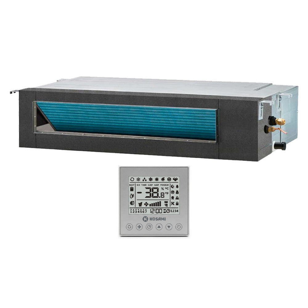 kosami condizionatore canalizzato kosami 18000 btu r 32 wi fi integrato con comando a filo