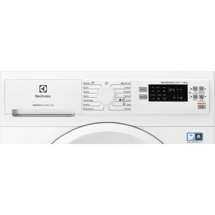 lavatrice carica frontale electrolux perfect care 600 sensicare ew6s526i slim 6 kg classe energetica d 1200 giri a84 3xl59 5xp37 8  38562