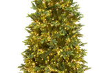 le stelle albero di natale artificiale verde le stelle courmayeur h 240cm x l 115cm slim con 2500 luci led incorporate 3058 rami