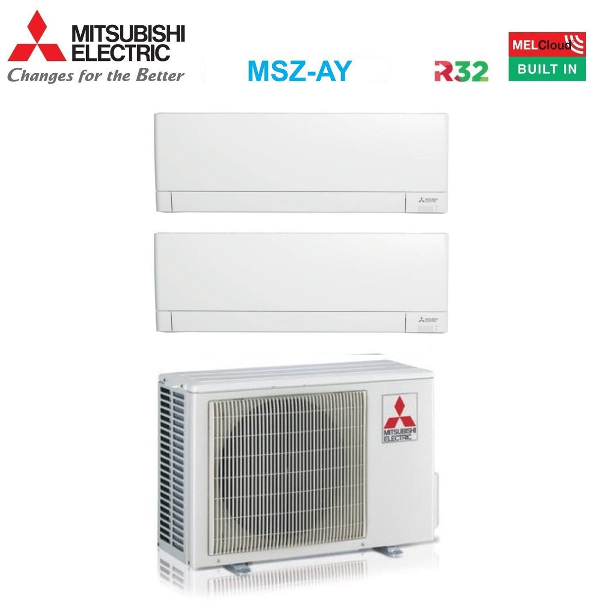 mitsubishi electric area occasioni climatizzatore condizionatore mitsubishi electric dual split inverter linea plus serie msz ay 99 con mxz 2f33vf r 32 wi fi integrato 90009000