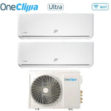 oneclima condizionatore dual split oneclima ultra 99 con mlt18x2y24 r 32 wi fi integrato pannello telato