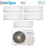 oneclima condizionatore penta split oneclima ultra 999912 con mlt42x5y24 r 32 wi fi integrato pannello telato