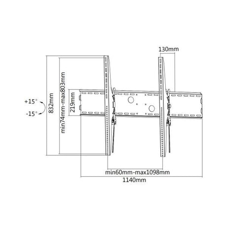 supporto per tv a parete neomounts lfd w2000
