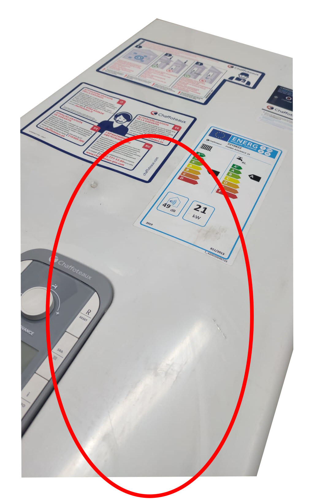 area occasioni caldaia a gas chaffoteaux a condensazione pigma advance 25 kw eu metano completa di kit scarico fumi coassiale 37878