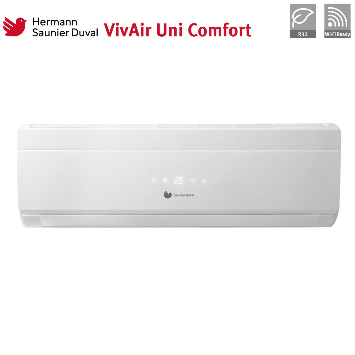 climatizzatore condizionatore hermann saunier duval dual split inverter serie uni comfort 12_18 con sdh19 070mc3no r 32 wi fi optional 12000_18000