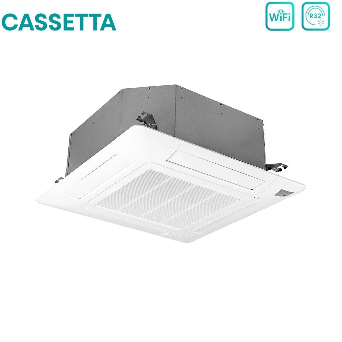 climatizzatore condizionatore hisense dual split a cassetta 12_12 con 2amw50u4rxa r 32 wi fi optional 12000_12000 con telecomando e pannello incluso novita