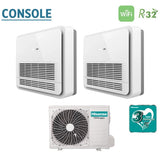 climatizzatore condizionatore hisense dual split console 12_12 con 3amw62u4rjc r 32 wi fi optional telecomando di serie incluso 12000_12000