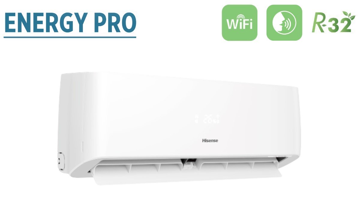 climatizzatore condizionatore hisense inverter serie energy pro 12000 btu qe35xv00g r 32 wi fi integrato classe a___ novita 2020