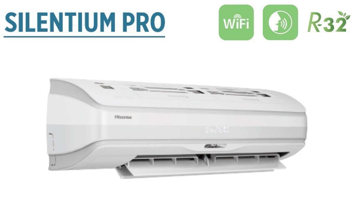 climatizzatore condizionatore hisense inverter serie silentium pro 12000 btu qd35xu02g+qd35xu00w r 32 wi fi integrato   novita
