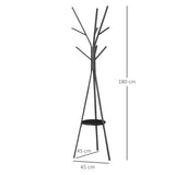 easycomfort easycomfort appendiabiti da terra verticale moderno per ingresso 45x45x180cm nero ean 8054111840163