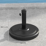 easycomfort easycomfort base per ombrellone da 22 kg rotonda per ombrelloni max 2 8 m e pali da 38 mm o 48 mm nero