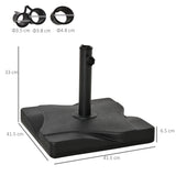 easycomfort easycomfort base per ombrellone in plastica da 20kg per pali da 32 38 48mm 41 5x41 5x35cm