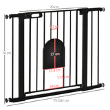 easycomfort easycomfort cancellino per cani regolabile con porta piccola e chiusura automatica 75 103x76cm nero