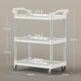 easycomfort easycomfort carrello portavivande a 3 livelli in pp e lega di alluminio 88x44x93 cm bianco e argento