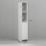 easycomfort easycomfort colonna bagno salvaspazio con armadietto e 2 vani aperti 30x30x160cm bianco