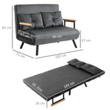 easycomfort easycomfort divano letto 3 in 1 in tessuto effetto velluto con schienale regolabile e 2 cuscini 102x73x81 cm grigio scuro