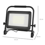 easycomfort easycomfort faretto led da lavoro da 6500k con testa girevole e supporto regolabile in alluminio e metallo 35x20x32 cm nero