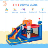easycomfort easycomfort gioco gonfiabile per bambini 3 8 anni a tema spazio con borsa 11 paletti e toppe inclusi 340x270x227 cm