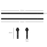 easycomfort easycomfort kit porta scorrevole 90kg max salvaspazio in acciaio al carbonio con accessori 244x0 5x4 cm nero