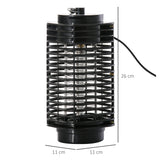 easycomfort easycomfort lampada antizanzare elettroinsetticida con luce uv per interno ed esterno 11x11x26 cm nero