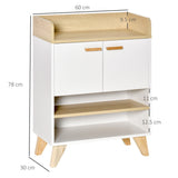 easycomfort easycomfort mobiletto multiuso con armadietto e ripiani aperti mobile da soggiorno cucina ufficio in legno bianco 60x30x78cm