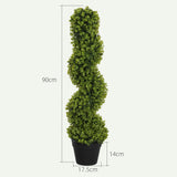 easycomfort easycomfort pianta finta di eucalipto a spirale con vaso incluso per interno ed esterno altezza 90 cm verde