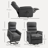 easycomfort easycomfort poltrona alzapersona elettrica con 8 punti vibranti 4 modalita di massaggio e riscaldamento grigio
