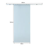easycomfort easycomfort porte scorrevoli in vetro satinato da interni con binario b3 in alluminio per bagno cucina studio 205x90x08cm ean 8055776911267