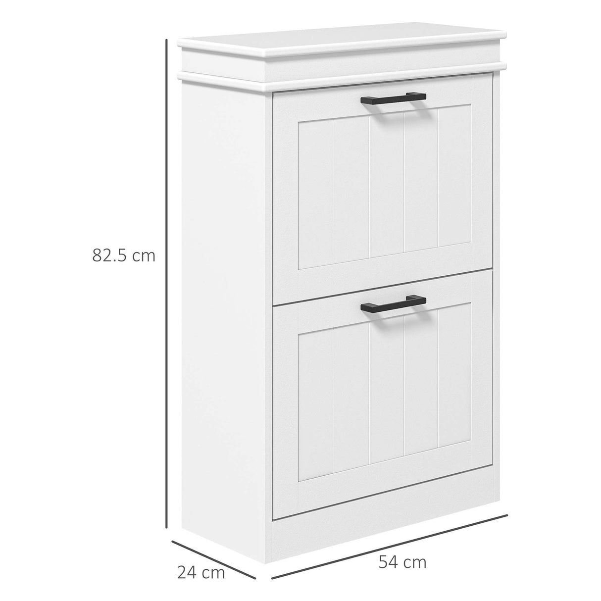easycomfort easycomfort scarpiera moderna con 2 cassetti ribaltabili per 10 paia di scarpe e ripiano regolabile 54x24x82 5cm bianco