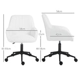 easycomfort easycomfort sedia da ufficio in tessuto con altezza regolabile seduta girevole e ruote bianco